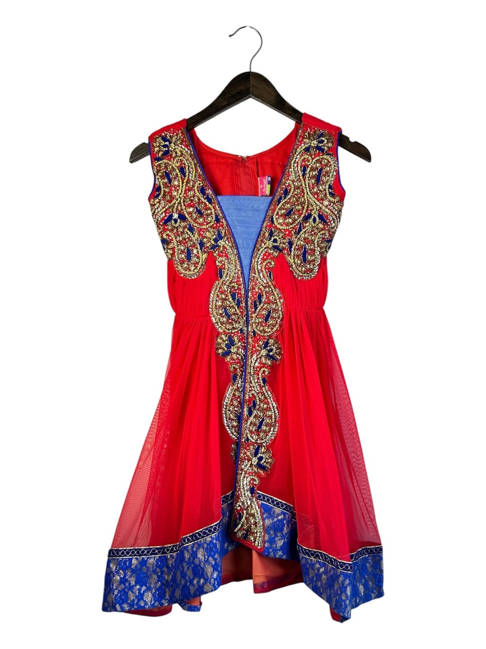 Actual Anarkali-Style Fusion Tunic Indian Ethnic Dress - Girls 28 age 7-8